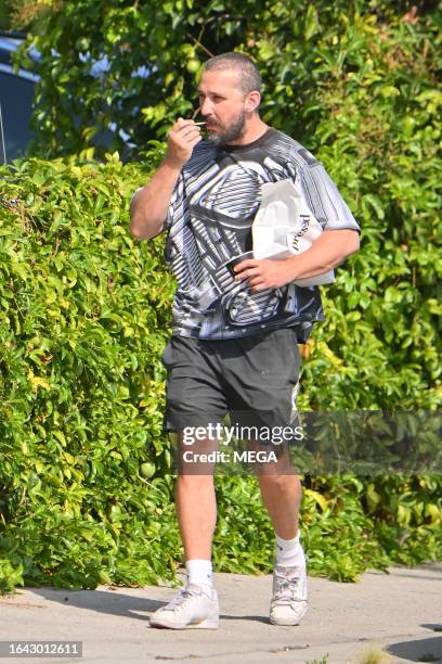 Shia LaBeouf is seen on September 1, 2023 in Los Angeles, California.