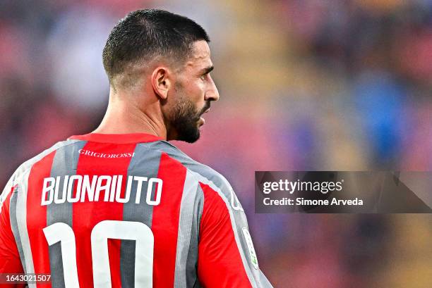 Cristian Buonaiuto of Cremonese looks on during the Serie B match between Cremonese and UC Sampdoria at Stadio Giovanni Zini on September 3, 2023 in...