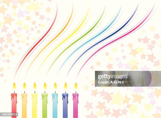 colorful candles on festive background - candlelight stock illustrations