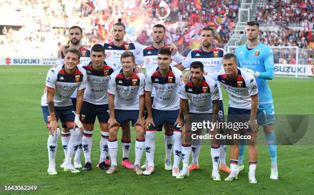 Team picture of Genoa CFC during the Serie A TIM match between Torino FC and Genoa CFC at Stadio Olimpico di Torino on September 3, 2023 in Turin,...