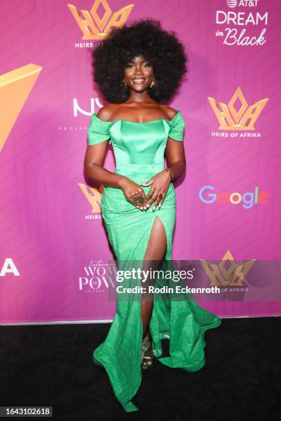 Sonia Tucker attends the Heirs of Afrika 6th annual International Women of Power Awards Luncheon presented by Koshie Mills and hosted by Loni Love at...