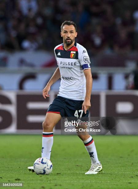 Milan Badelj of Genoa CFC during the Serie A TIM match between Torino FC and Genoa CFC at Stadio Olimpico di Torino on September 3, 2023 in Turin,...