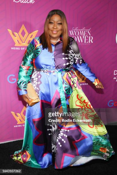 Loni Love attends the Heirs of Afrika 6th annual International Women of Power Awards Luncheon presented by Koshie Mills and hosted by Loni Love at...