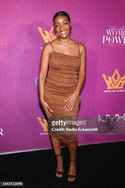 Jasmine Allen attends the Heirs of Afrika 6th annual International Women of Power Awards Luncheon presented by Koshie Mills and hosted by Loni Love...