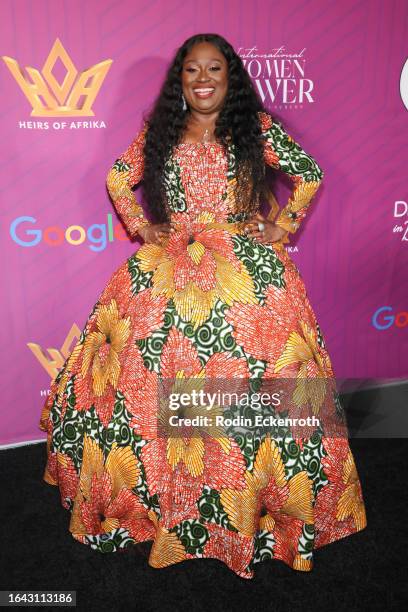 Koshie Mills attends the Heirs of Afrika 6th annual International Women of Power Awards Luncheon presented by Koshie Mills and hosted by Loni Love at...