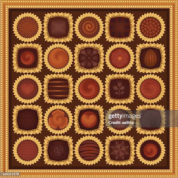 box of chocolates - box chocolates stock illustrations