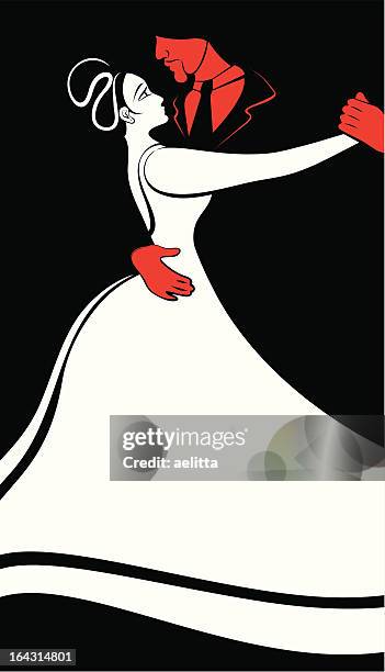 dancers - tango stock illustrations