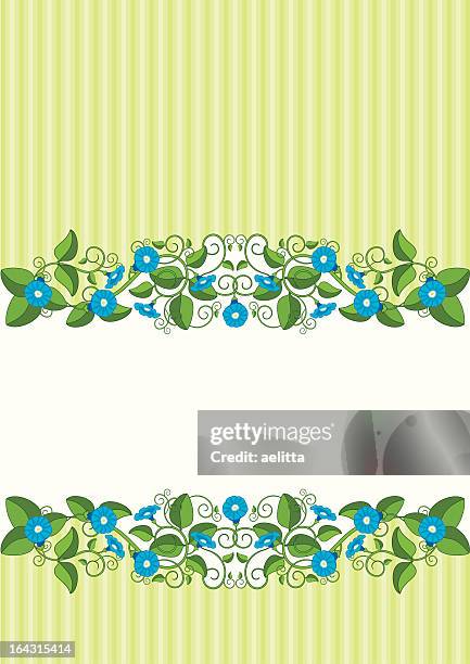 background with blue flowers - petunia stock illustrations
