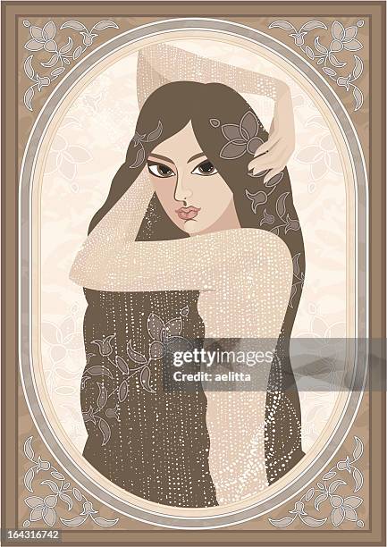woman - hair macro stock illustrations