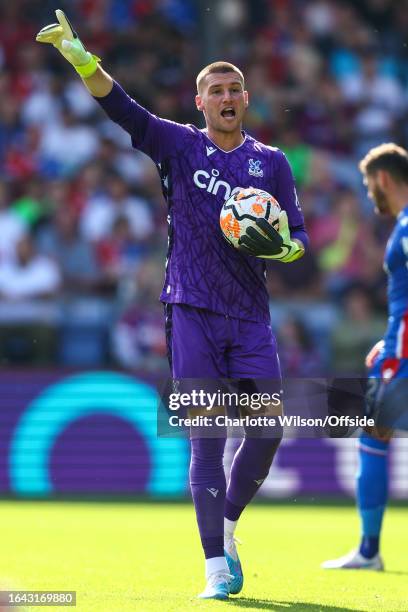 Palace goalkeeper Sam Johnstone during the Premier League match between Crystal Palace and Wolverhampton Wanderers at Selhurst Park on September 3,...