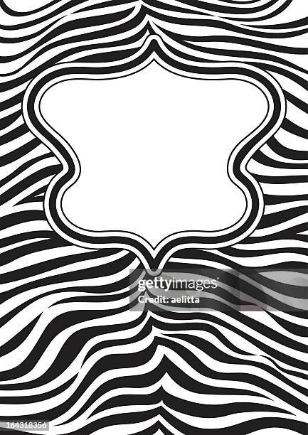 fancy zebra background with white opening - black leather background stock illustrations