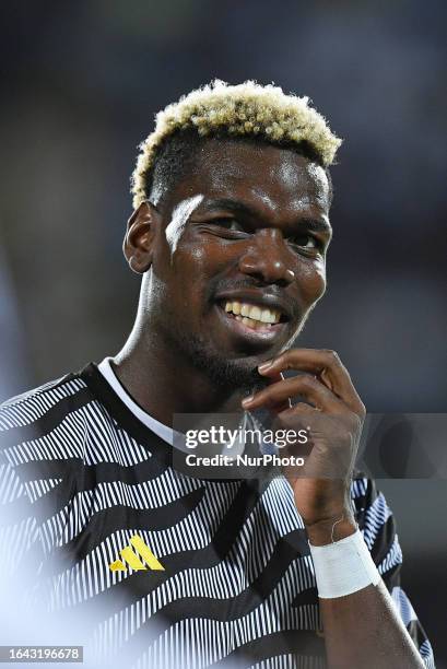 Paul Pogba of Juventus FC reacts during the Serie A Tim match between Empoli FC and Juventus FC at Stadio Carlo Castellani on September 3, 2023 in...