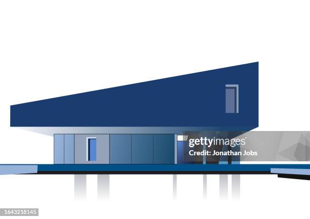 Vector Geometric Space Building Structure High-Res Vector Graphic ...