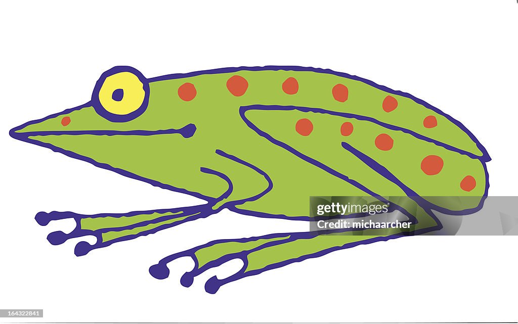 Red spotted frog