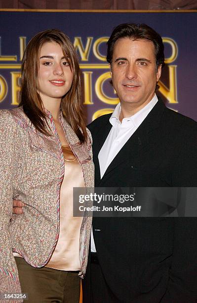 Miss Golden Globe 2003" Dominik Garcia-Lorido and her father actor Andy Garcia at the 2003 Mr. And Miss Golden Globe and Cecil B. DeMille Award...