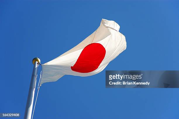japanese flag - japanische flagge stock-fotos und bilder