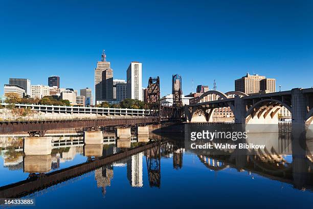 minneapolis, st. paul, minnesota, city view - st paul minnesota stock pictures, royalty-free photos & images