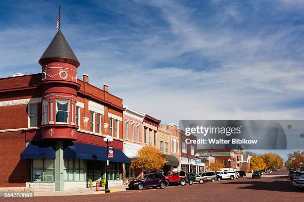 marysville, kansas, city view - kansas stock-fotos und bilder