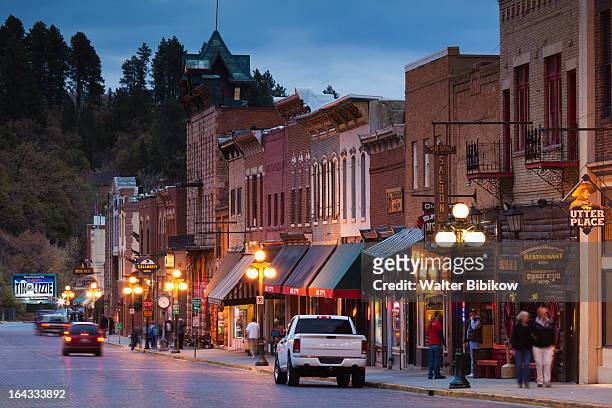 deadwood, south dakota, town view - small town stock pictures, royalty-free photos & images