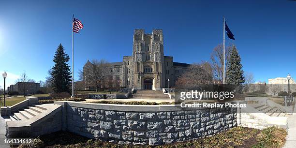 General view of Burruss Hall on the campus of Virginia Tech on February 21, 2013 in Blacksburg, Virginia.