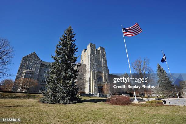 General view of Burruss Hall on the campus of Virginia Tech on February 21, 2013 in Blacksburg, Virginia.