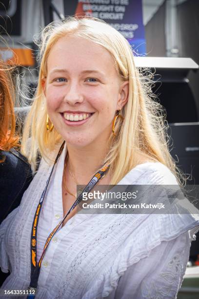 Countess Luana of The Netherlands attends the Dutch Grand Prix F1 race on August 27, 2023 in Zandvoort, Netherlands.