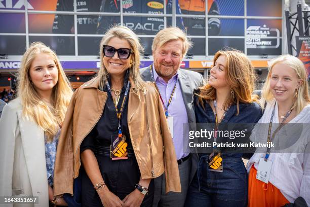 Princess Amalia of The Netherlands, Queen Maxima of The Netherlands, King Willem-Alexander of The Netherlands, Princess Alexia of The Netherlands and...