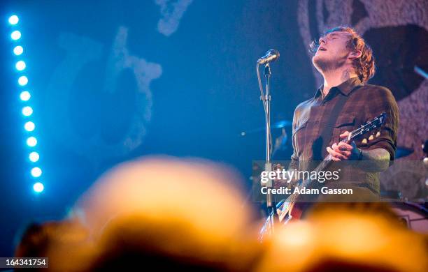 Brian Fallon from The Gaslight Anthem performs at O2 Academy on March 22, 2013 in Bristol, England.