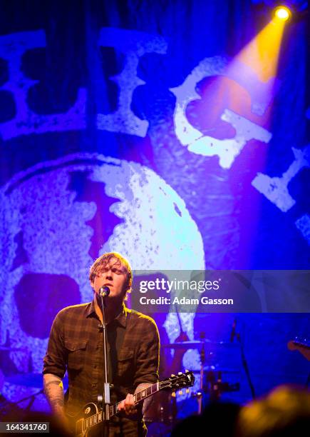 Brian Fallon from The Gaslight Anthem performs at O2 Academy on March 22, 2013 in Bristol, England.