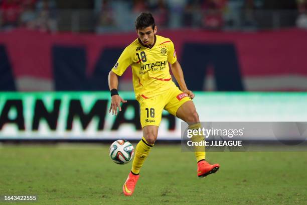 Dudu of Kashiwa Reysol in action during the J.League J1 match between Cerezo Osaka and Kashiwa Reysol at Yanmar Stadium Nagai on September 13, 2014...