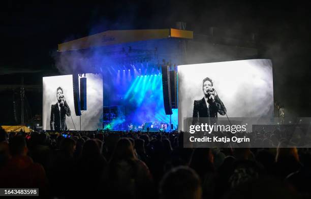 The Killers performs on Day 3 of Leeds Festival 2023 at Bramham Park on August 27, 2023 in Leeds, England.