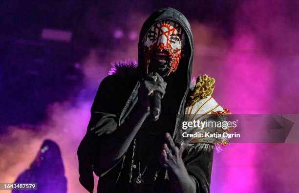 Sleep Token performs on Day 3 of Leeds Festival 2023 at Bramham Park on August 27, 2023 in Leeds, England.