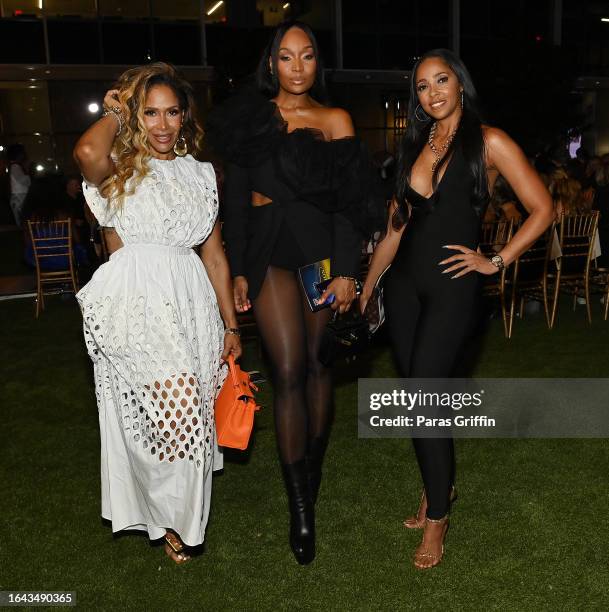 Sheree Whitfield, Marlo Hampton and Courtney Rhodes attend 2023 Fashion Statement at Phipps Plaza on August 27, 2023 in Atlanta, Georgia.