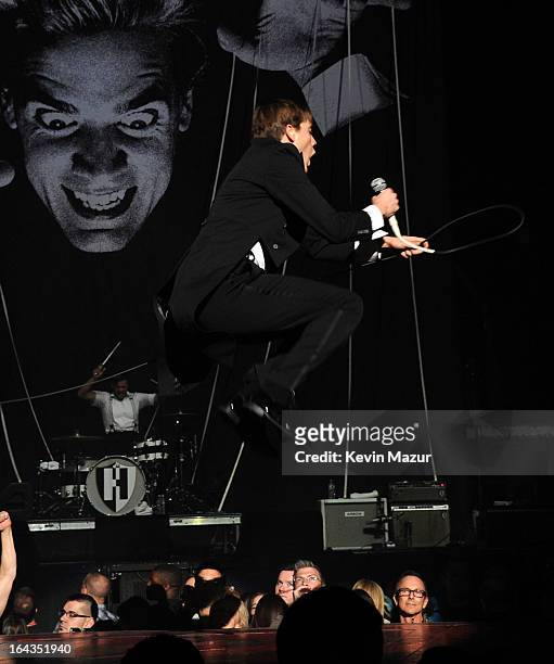 The Hives open for P!nk during "The Truth About Love" tour at Madison Square Garden on March 22, 2013 in New York City.