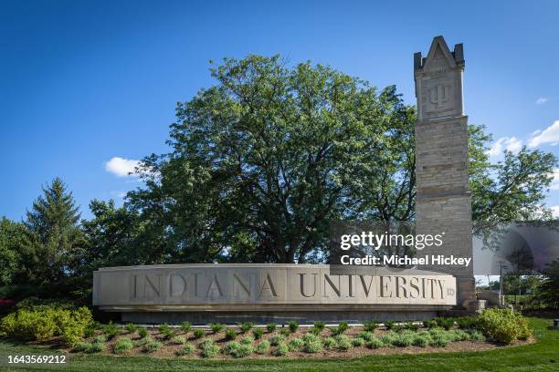 General view of Indiana University campus before the game against the Ohio State Buckeyes at Memorial Stadium on September 2, 2023 in Bloomington,...