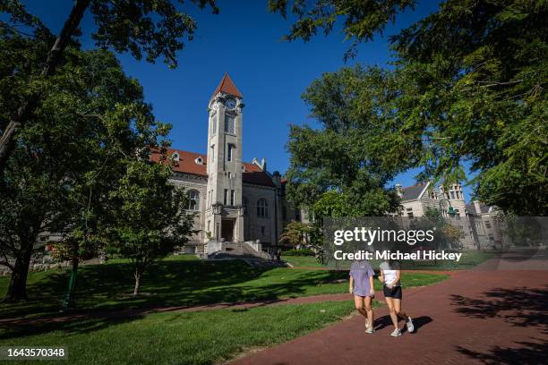 General view of Indiana University campus before the game against the Ohio State Buckeyes at Memorial Stadium on September 2, 2023 in Bloomington,...