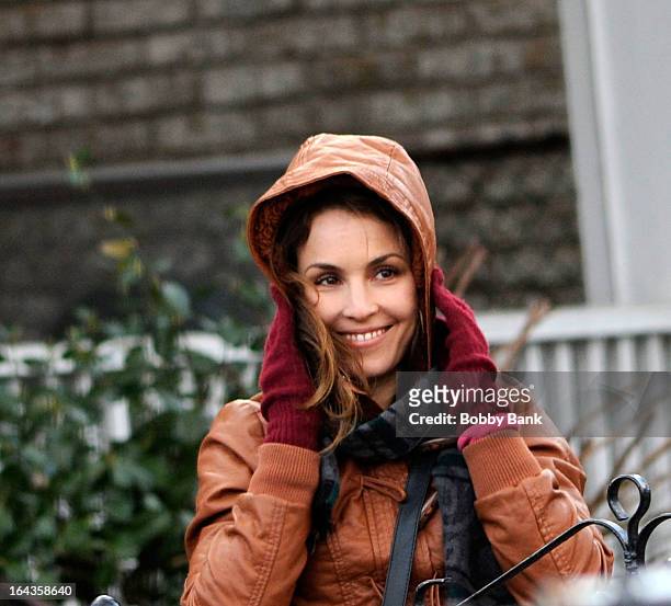 Noomi Rapace filming on location for "Animal Rescue" on March 22, 2013 in New York City.
