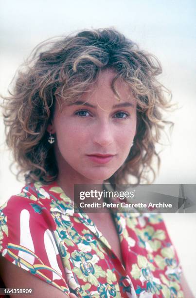 American actress Jennifer Grey in 1980s in New York City.