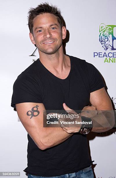 Singer Jeff Timmons attends the Viva Glam Magazine April launch party in support of Peace 4 Animals at AV on March 22, 2013 in Hollywood, California.