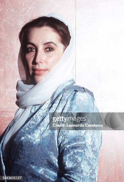 Politician and ex Prime Minister of Pakistan, Benazir Bhutto , Piedmont, Italy, 5th February 2005.