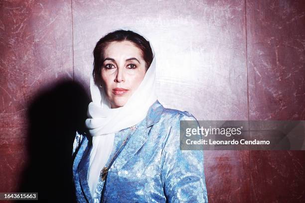 Politician and ex Prime Minister of Pakistan, Benazir Bhutto , Piedmont, Italy, 5th February 2005.