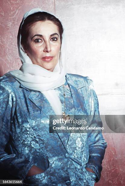 Politician and ex Prime Minister of Pakistan, Benazir Bhutto , Piedmont, Italy, 5th February 2005.