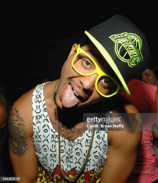Recording artist SkyBlu of LMFAO appears at The Bank Nightclub at the Bellagio as he kicks off his "Who Came to Party!?" residency on March 22, 2013...