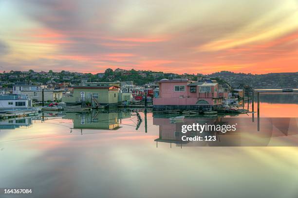 twilight color - sausalito stockfoto's en -beelden