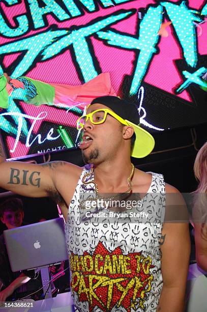 Recording artist SkyBlu of LMFAO performs at The Bank Nightclub at the Bellagio as he kicks off his "Who Came to Party!?" residency on March 22, 2013...