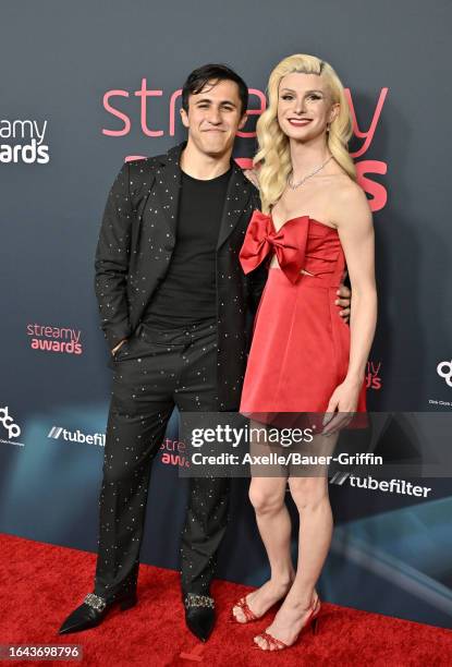 Chris Olsen and Dylan Mulvaney attend the 2023 Streamy Awards at Fairmont Century Plaza on August 27, 2023 in Los Angeles, California.