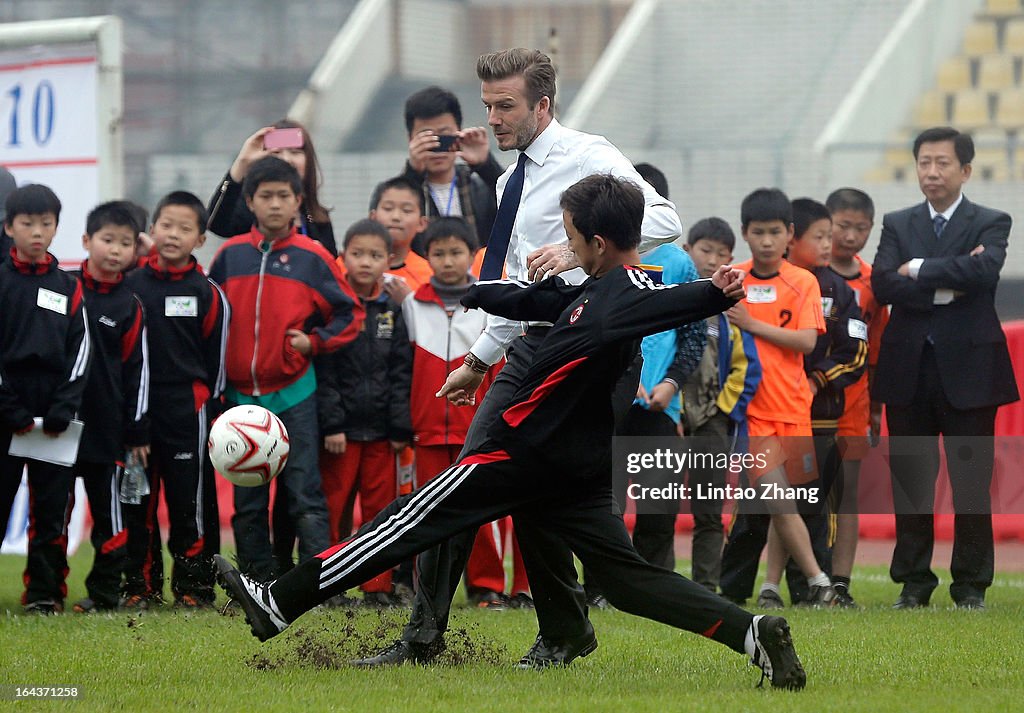 David Beckham Meeting With Wuhan Football Association