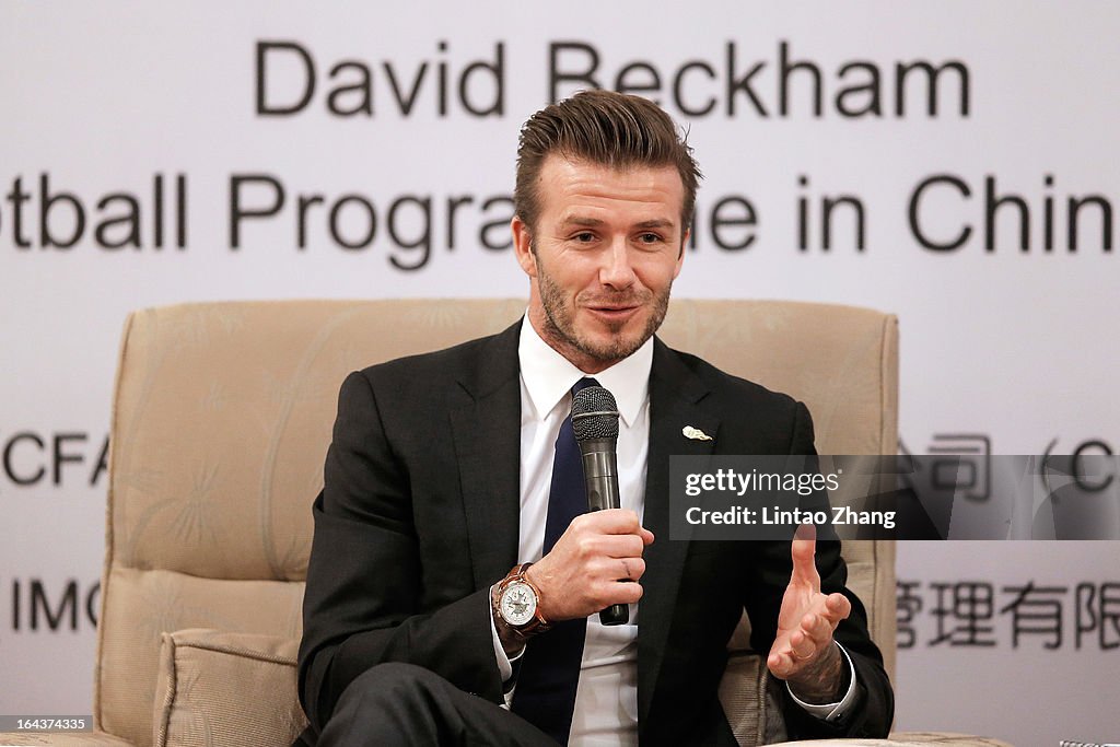 David Beckham Meeting With Wuhan Football Association