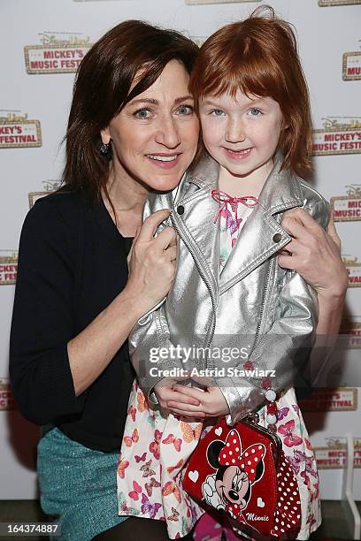 Edie Falco and Macy Falco attend the Disney Live! Mickey's Music festival at Madison Square Garden on March 23, 2013 in New York City.