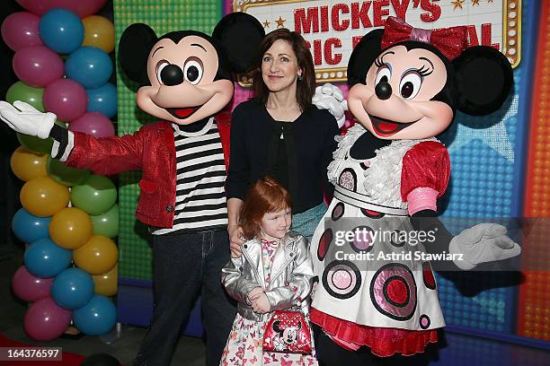 Edie Falco and Macy Falco attend the Disney Live! Mickey's Music festival at Madison Square Garden on March 23, 2013 in New York City.